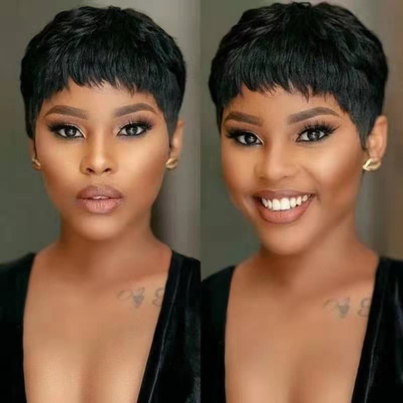 AliExpress new product wig European and American short hair women wig African short hair chemical fiber machine-made headgear wholesale Amazon