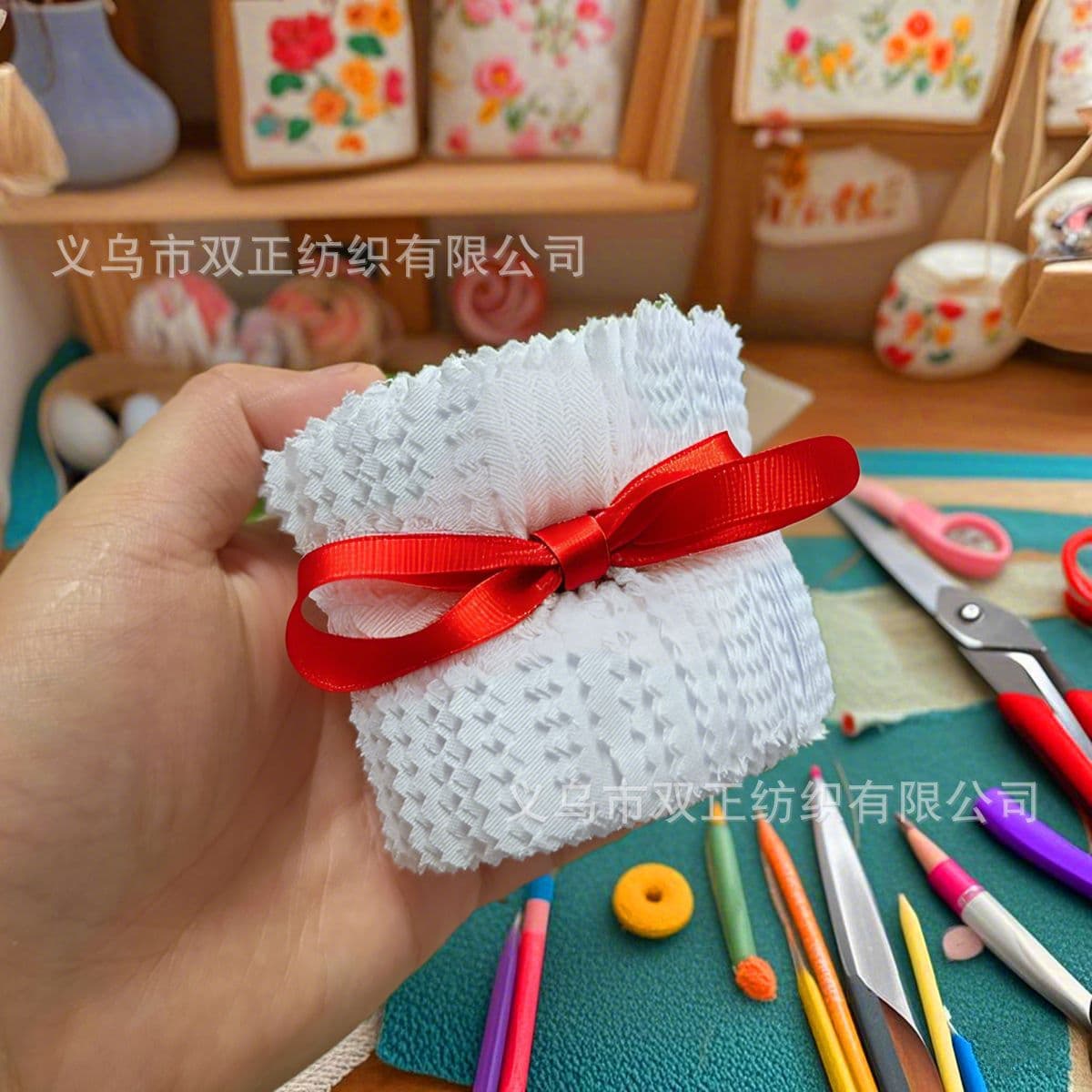 40-piece white serrated edge cross-border trade quilted patchwork fabric strip material kit