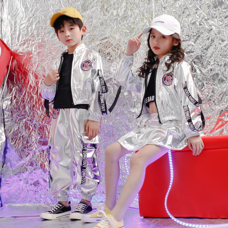 Kids Hip Hop Dance Set Boys Drum Performance Costume Girls Jazz Dance Outfit Hip Hop Clothes Trendy