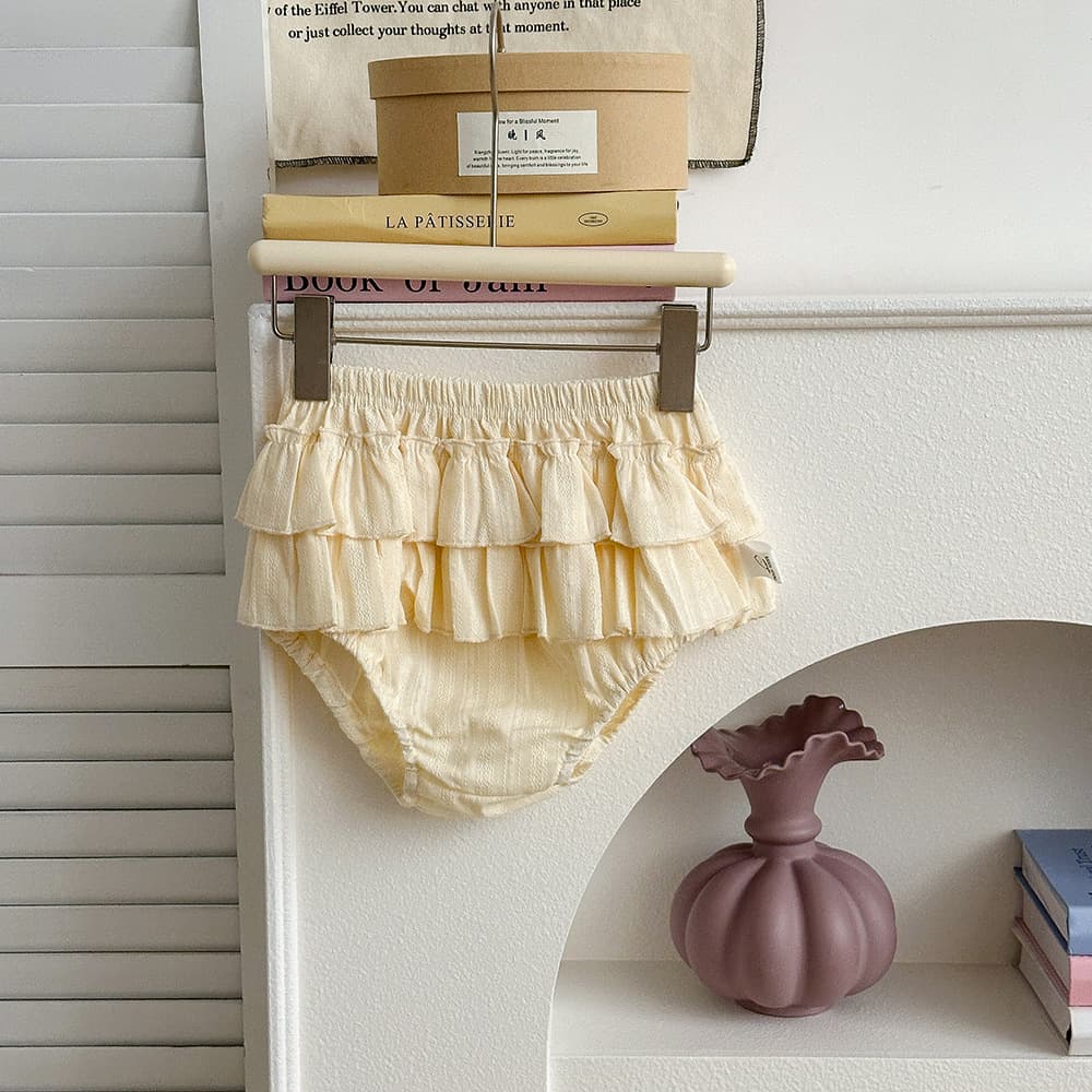 Baby Bloomer Pants Floral Print Ins Korean Style Sweet Girls' Skirt Pants Lace Cake Diaper Cover Baby Pants Summer