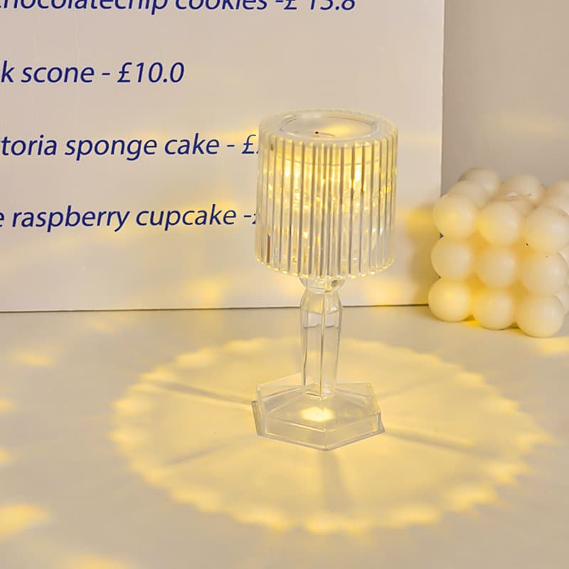Creative Crystal Mini Table Lamp, Bedside Night Light, Decorative Ambient Light, Gift for Best Friend's Birthday, Desktop Ornament