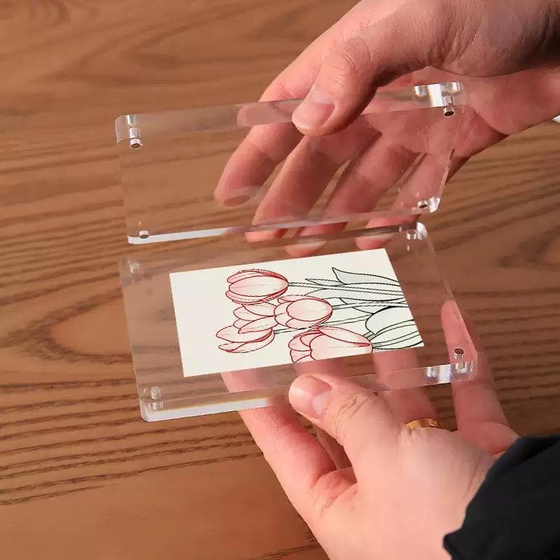 Magnetic Acrylic Fridge Magnet Photo Frame Polaroid Picture Wall Magnet Photo Small Card Display Board