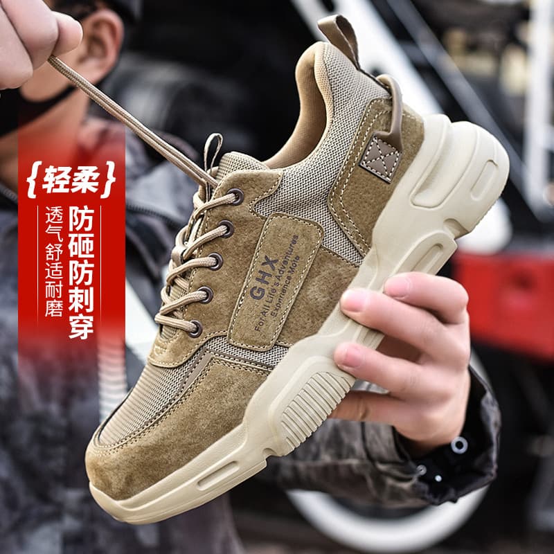 Cross-border safety shoes, breathable, lightweight, anti-smash, anti-puncture, construction work shoes, wholesale