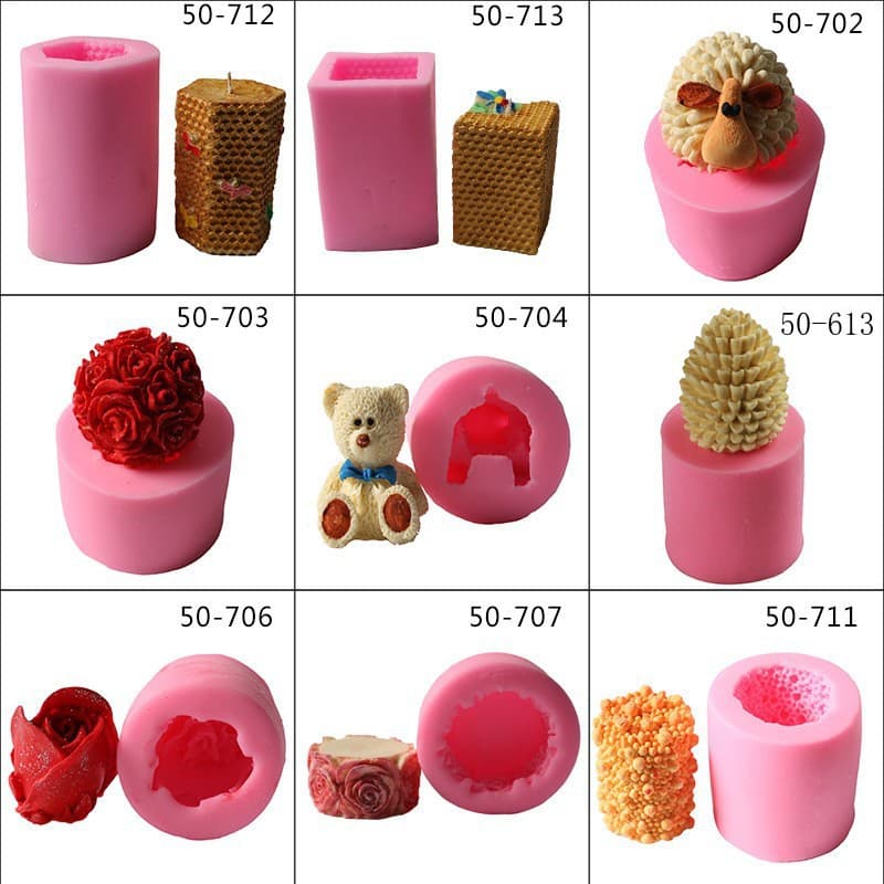 Sco's variety of rose and bee scented candle molds mousse cake chocolate baking silicone molds