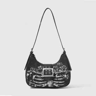 Niche Design Handbag Dark Shoulder Bag for Women, New Style with High-End Feel Commuter Bag