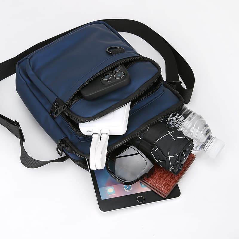 Men's Shoulder Bag Casual Crossbody Bag Fashion Vertical Sports Sling Bag Travel Mini Backpack