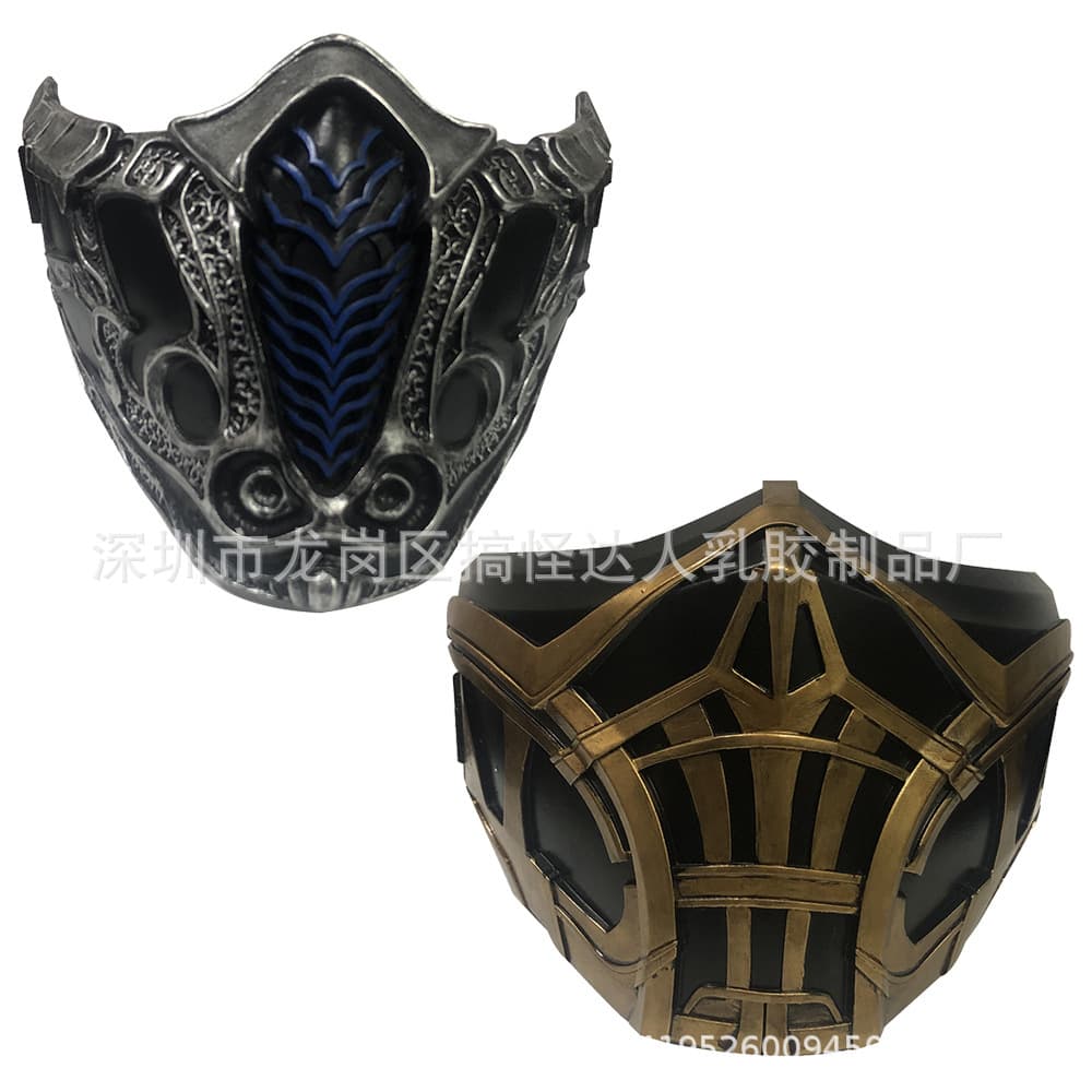 Hot Sale Of The Season Mortal Kombat Cosplay Scorpion Mask Realistic Character Mask Home Party Supplies Other Material Masks