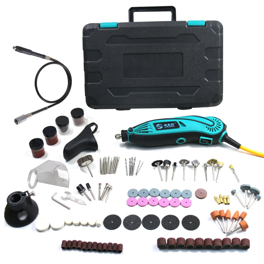 Factory Direct 100-A Long Straight Shaft Electric Grinder Combination Tool Set with Flexible Shaft Assembly Electric Polishing Machine Kit