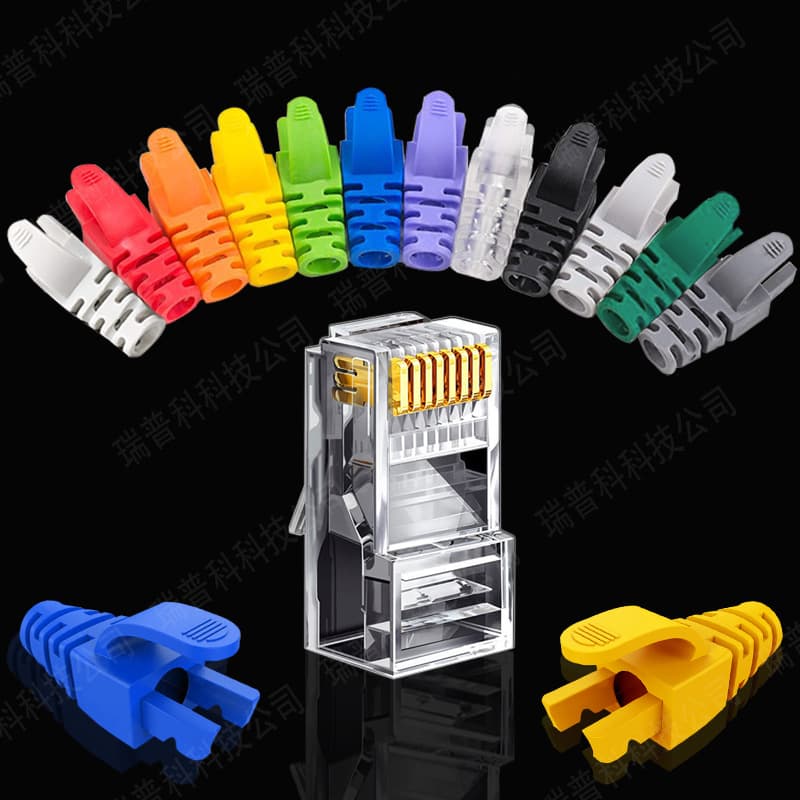 Factory direct sales of RJ45 crystal head sheaths, hollow claw sheaths, network cable sheaths, and other types of sheaths (including injection molded sleeves).
