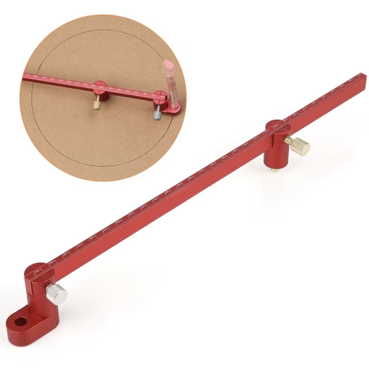 Woodworking circle drawing ruler aluminum alloy marking ruler 360 degree full circle drawing line drawing arc aluminum alloy circle drawing artifact