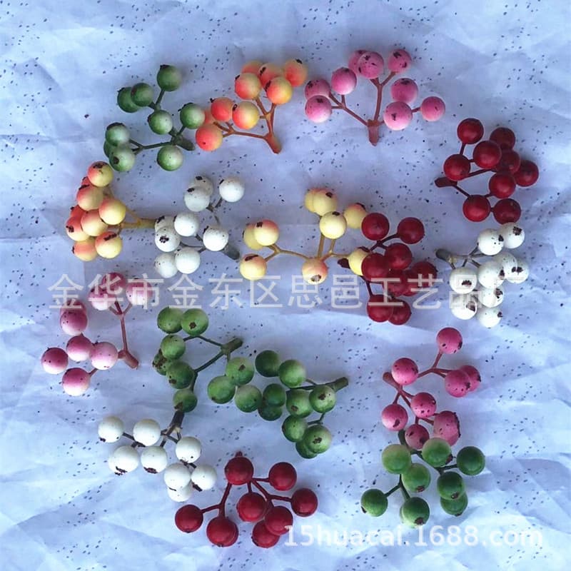 [Simulated 9-head pomegranate fruit] Three-pronged large fruit blueberry fruit foam small berries, simulated plant accessories manufacturer