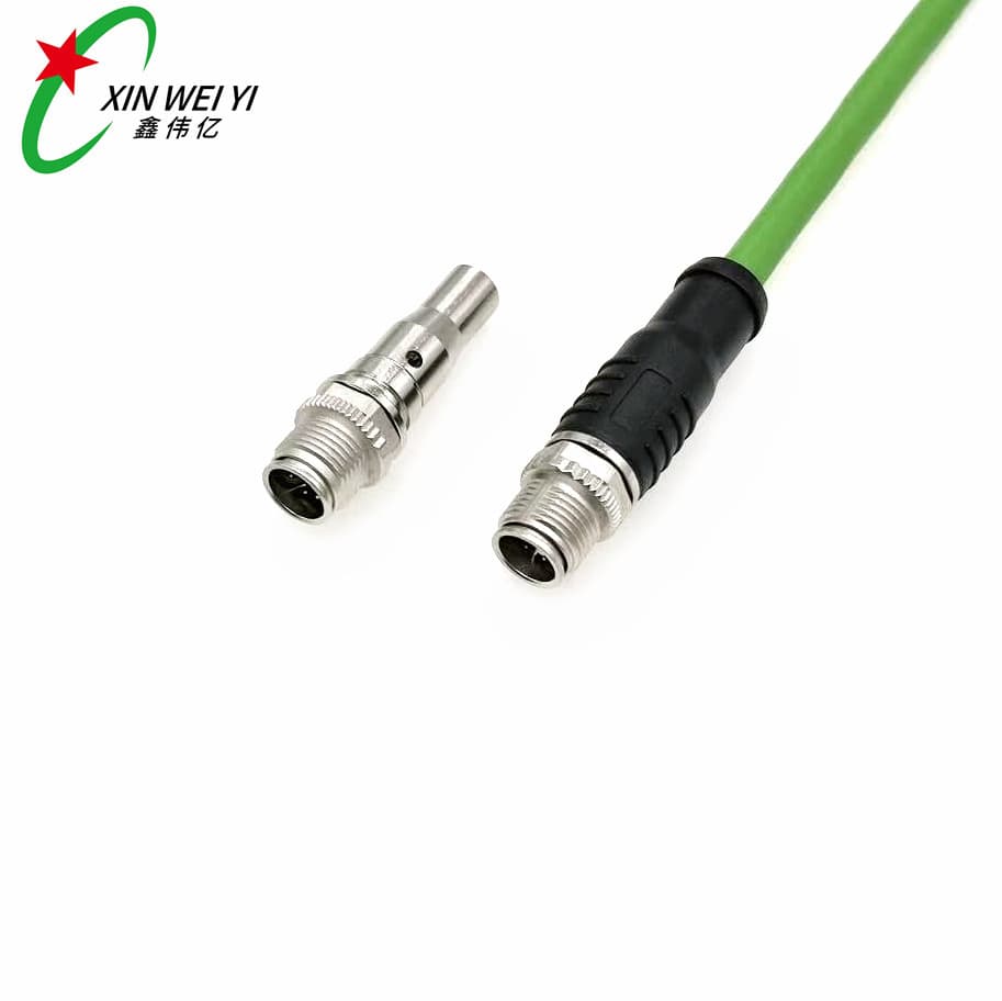 M12 Aviation Plug X-Type 8P Gigabit Ethernet X-Type Anti-Vibration Anti-Retreat Industrial Plug Connector