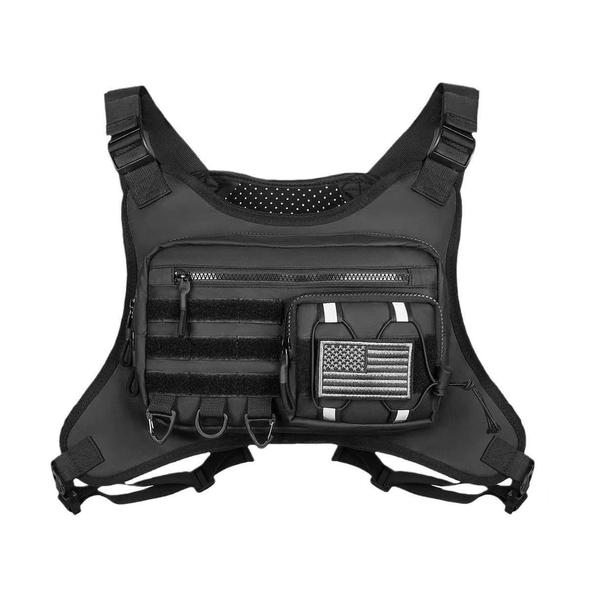 Cross-border new men's tactical chest bag outdoor tactical vest bag outdoor sports riding vest multi-functional backpack