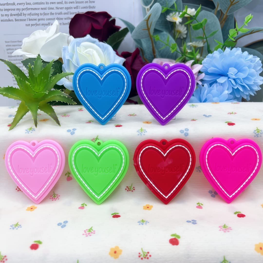 New Faux Leather Heart Keychain Pendant Bag Charm DIY Accessory Car Keychain Gift