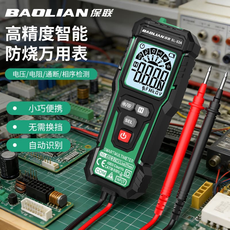 Digital multimeter intelligent all-in-one upgraded phase sequence detection capacitor high-precision automatic identification multimeter