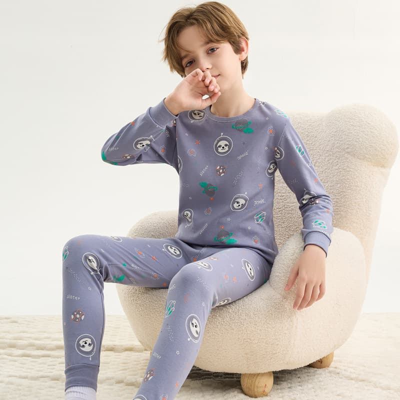 Kids Thermal Underwear Set Cotton Boys Girls Long Johns Warm Base Layer Pure Cotton Baby Pajamas Cotton Undershirt