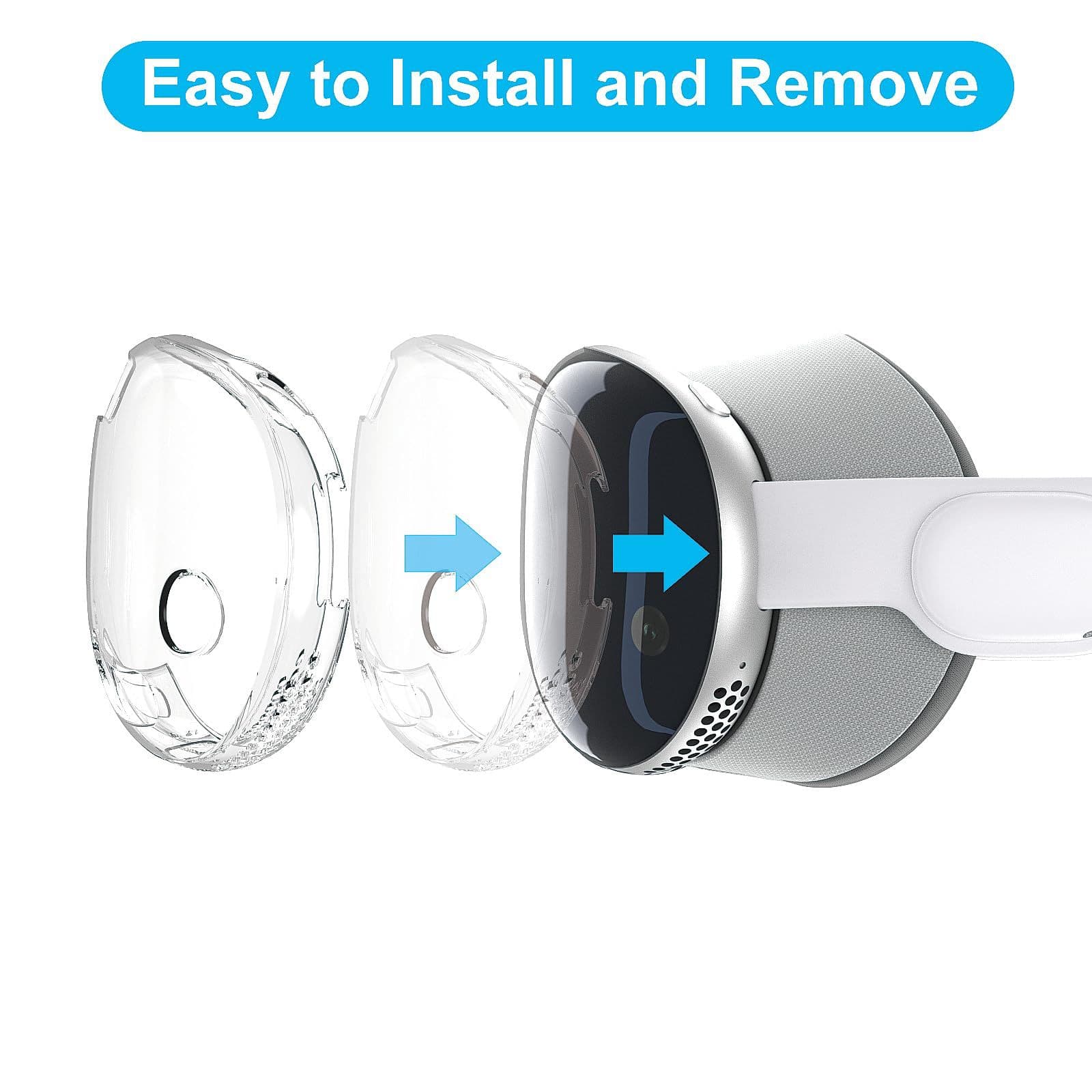 Compatible with Apple Vision Pro protective case, transparent anti-drop shell for Apple VR headset