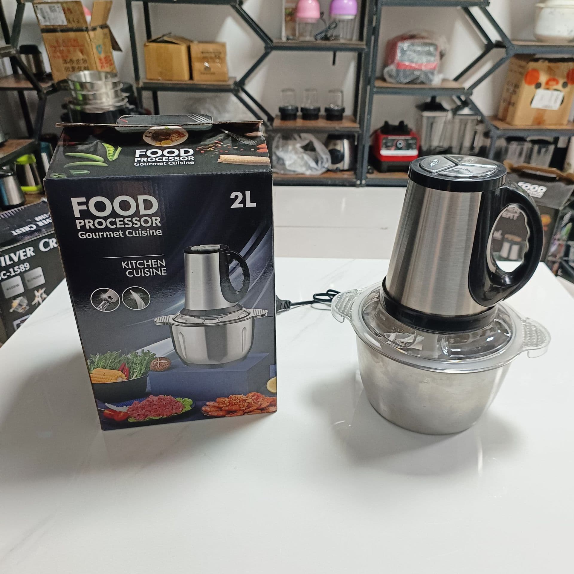 Manufacturer wholesale food stainless steel meat grinder household meat mixing machine kitchen meat grinder 2L3L5L