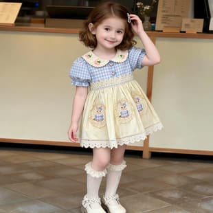 Girls Lolita Princess Dress Summer 2026 New Style Toddler Baby Girl Dress Stylish Sweet Party Dress Vacation Dress