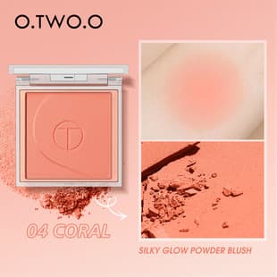 O.TWO.O Single Color Blush SC044 Peach Orange Soft Matte Contour Blush to Enhance Complexion