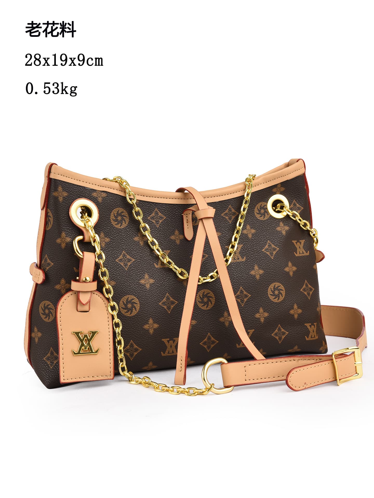 New Cross-border French Light Luxury Monogram Underarm Bag for Women, Large Capacity Chain Shoulder Tote, Exquisite Crossbody Bag
