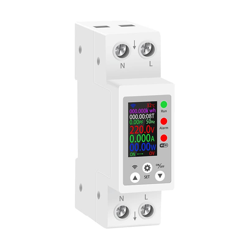 TUYA WiFi Smart Remote Control Circuit Breaker Timer Voice Zero-Fire Version Over-Under Voltage Protection