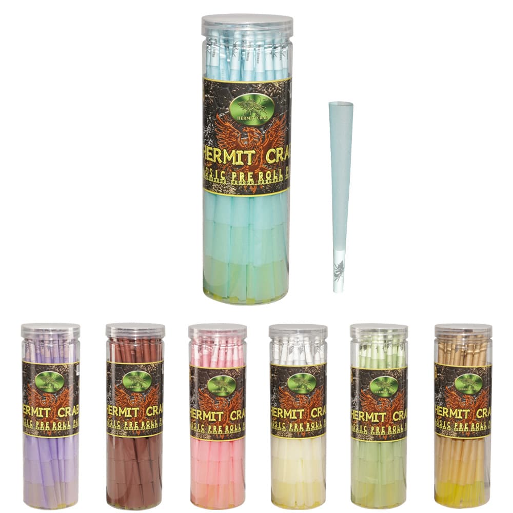 Cross-border Hermit Crab Hot Sale Pre-rolled Paper, Wood Pulp Paper, 50/100 Pieces per Can, 110MM