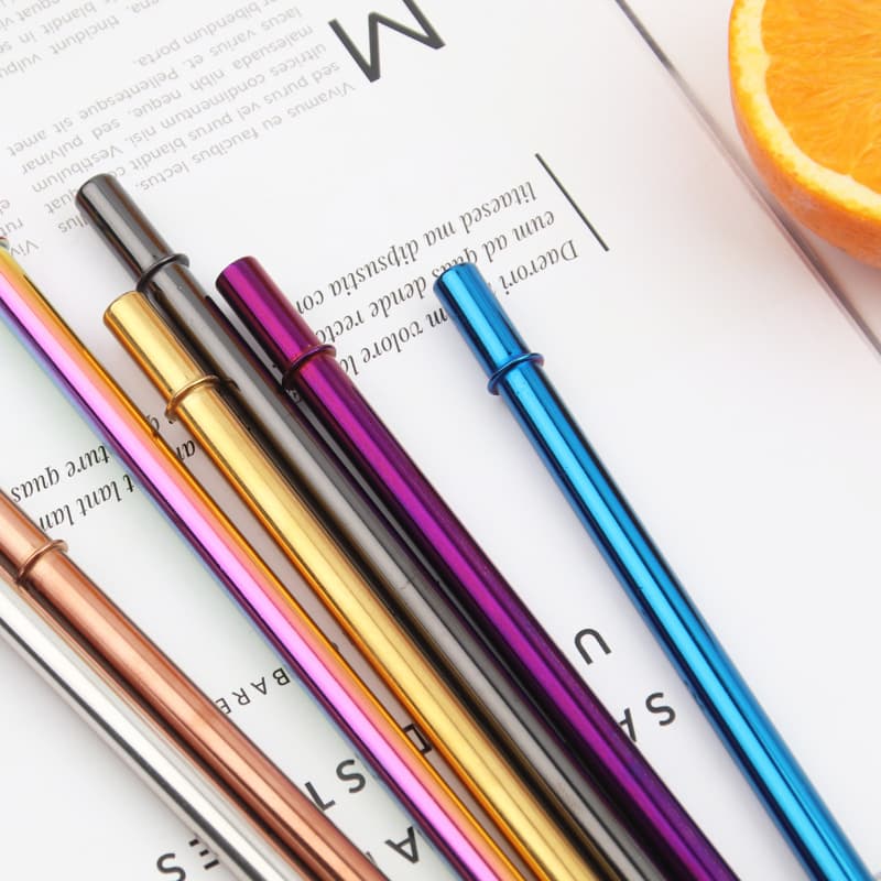Cross-border stainless steel straw, Stanley straw cold drink straw cup metal groove straw set