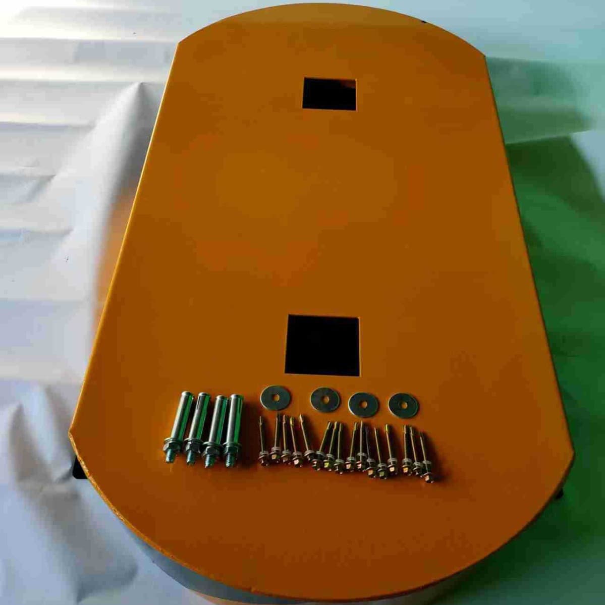 Safety island with steel structure barrier gate; mobile parking lot license plate recognition equipment; intelligent anti-collision protection island.