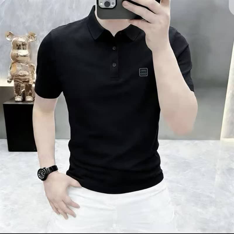 Premium Summer New Style Turn-down Collar Short Sleeve Polo Shirt T-shirt Men's Fashion Casual Half Sleeve Top