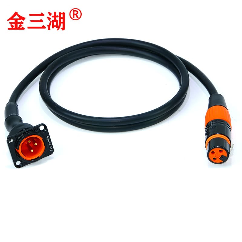 D-type three-core XLR male to XLR female extension conversion cable 1U cabinet 86 panel cable management rack jumper board