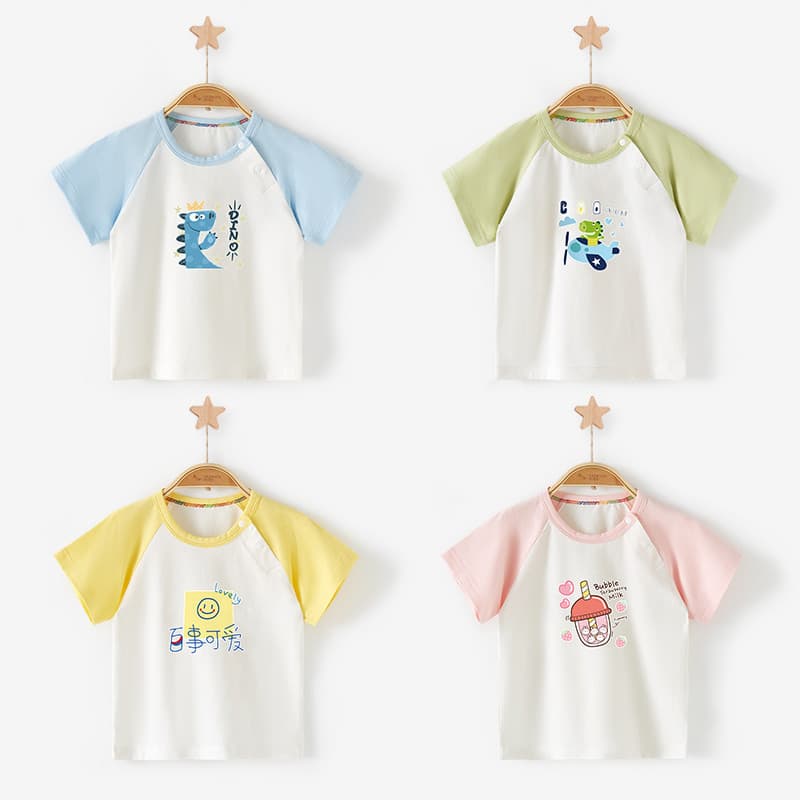Children's Short Sleeve T-Shirt Summer Baby Boy Girl Toddler Thin Half Sleeve Summer Clothes