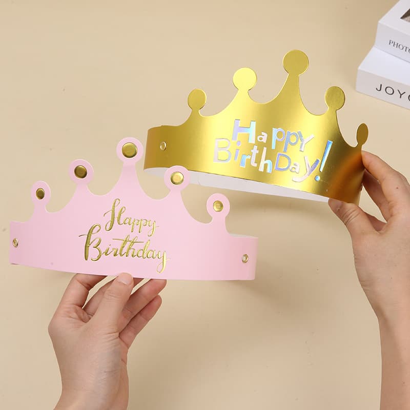Foldable Birthday Crown Hat for Kids and Adults, Novelty Decoration for Children's Birthday, Wholesale Funny Party Hats