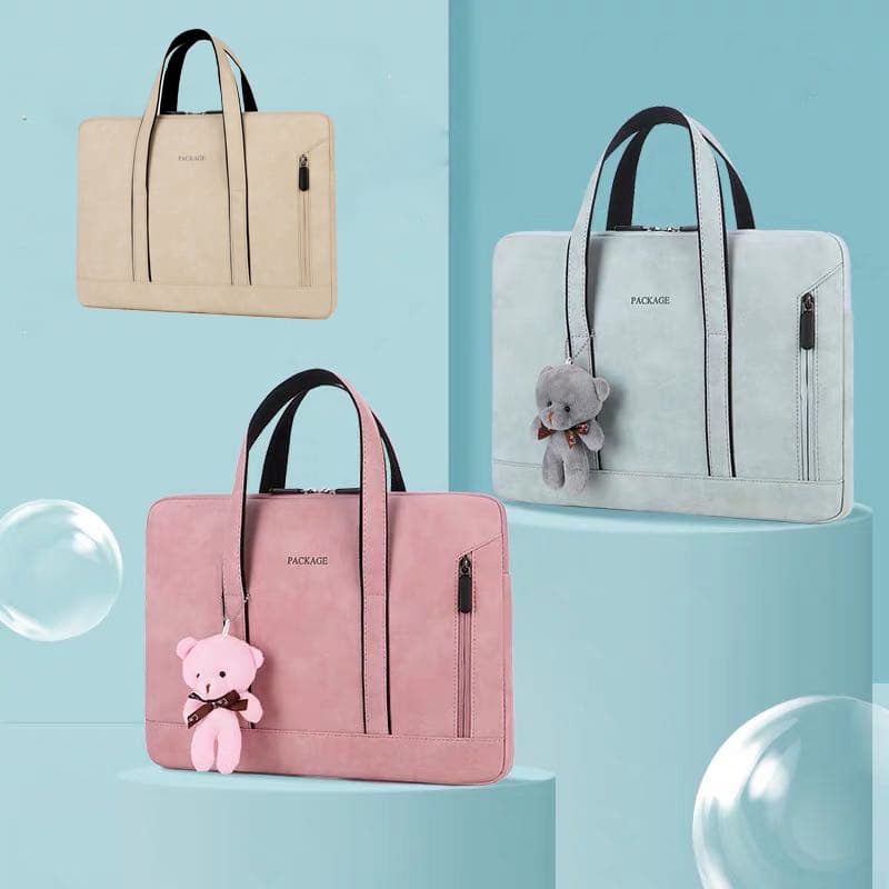 New 16-inch Macbook laptop sleeve for men; cute 15-inch PU handbag for women (cross-border e-commerce).