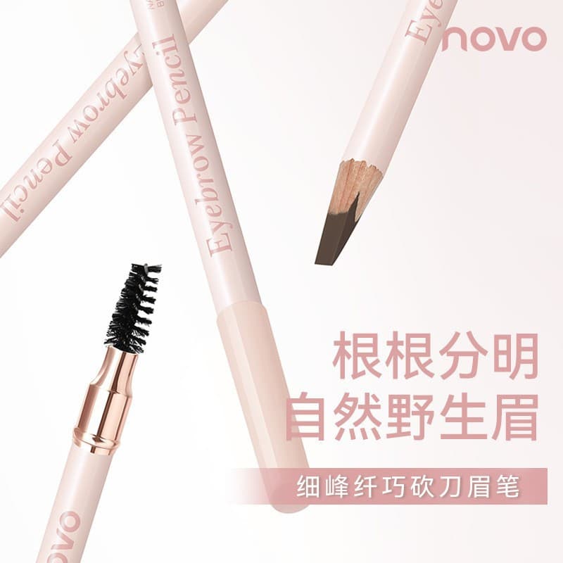 novo Fine Tip Slim Eyebrow Pencil Natural Look Sharpenable Duckbill Flat Head Makeup Domestic Product