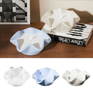 Deyi Life DIY Resin Mold Curved Edge Aromatherapy Candle Cup Plaster Succulent Flower Pot Silicone Mold