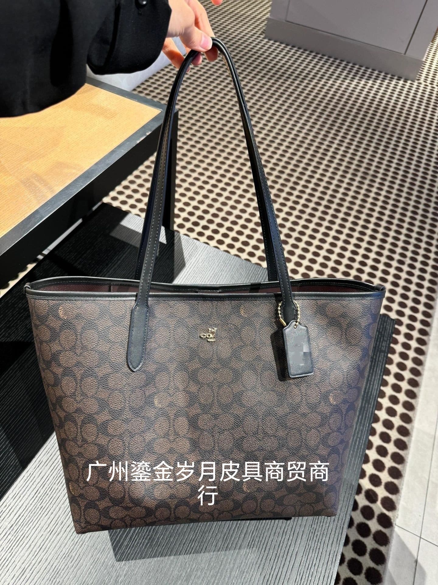 Koujia City33 Tote Bag High Quality Classic Monogram Magnetic Button Shopping Bag Handheld Shoulder Large Capacity Women's Bag