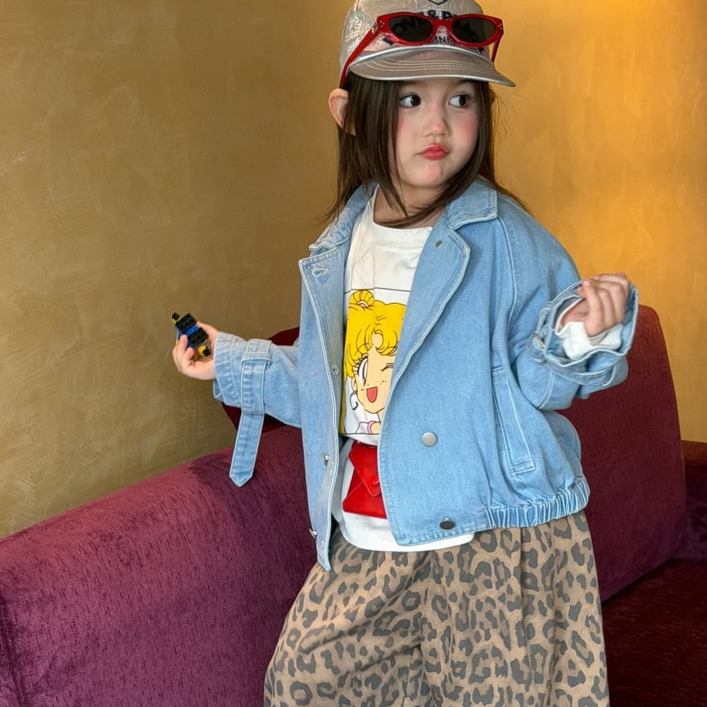 2026 Fall New Arrival Korean Style Kids Denim Jacket Boys Girls Baby Light Blue Denim Coat Children Outerwear