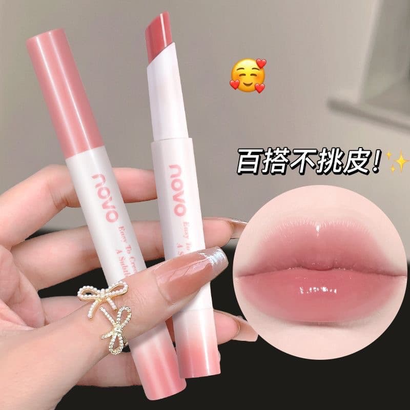 NOVO Charming Color Translucent Moisture Lipstick, Hydrating and Moisturizing, Waterproof and Long-Lasting, Brightens Skin Tone in Autumn and Winter, Affordable for Students
