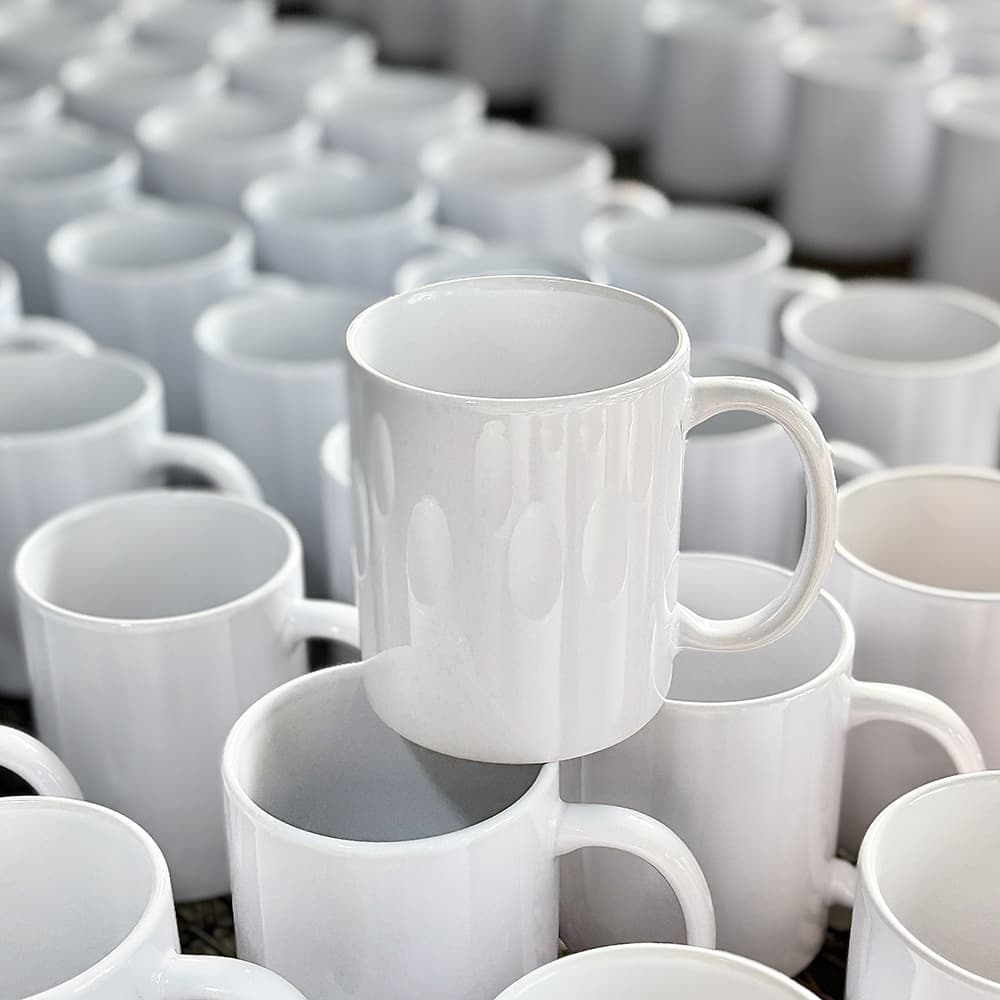 AAA Grade Coated Mug 11OZ White Mug Heat Transfer Ceramic Mug Color Changing Mug Gold Silver Pearl Mug Custom LOGO Porcelain Mug