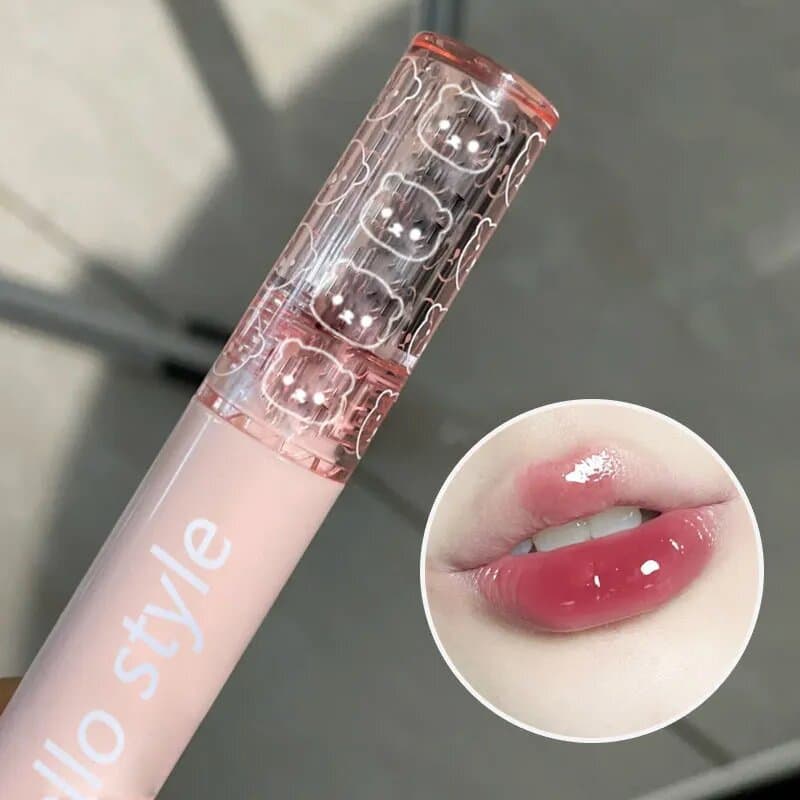 hellostyle Bright Bubble Mirror Lip Glaze Summer Limited Water Glossy Glass Lip Gloss Not Easy to Fade