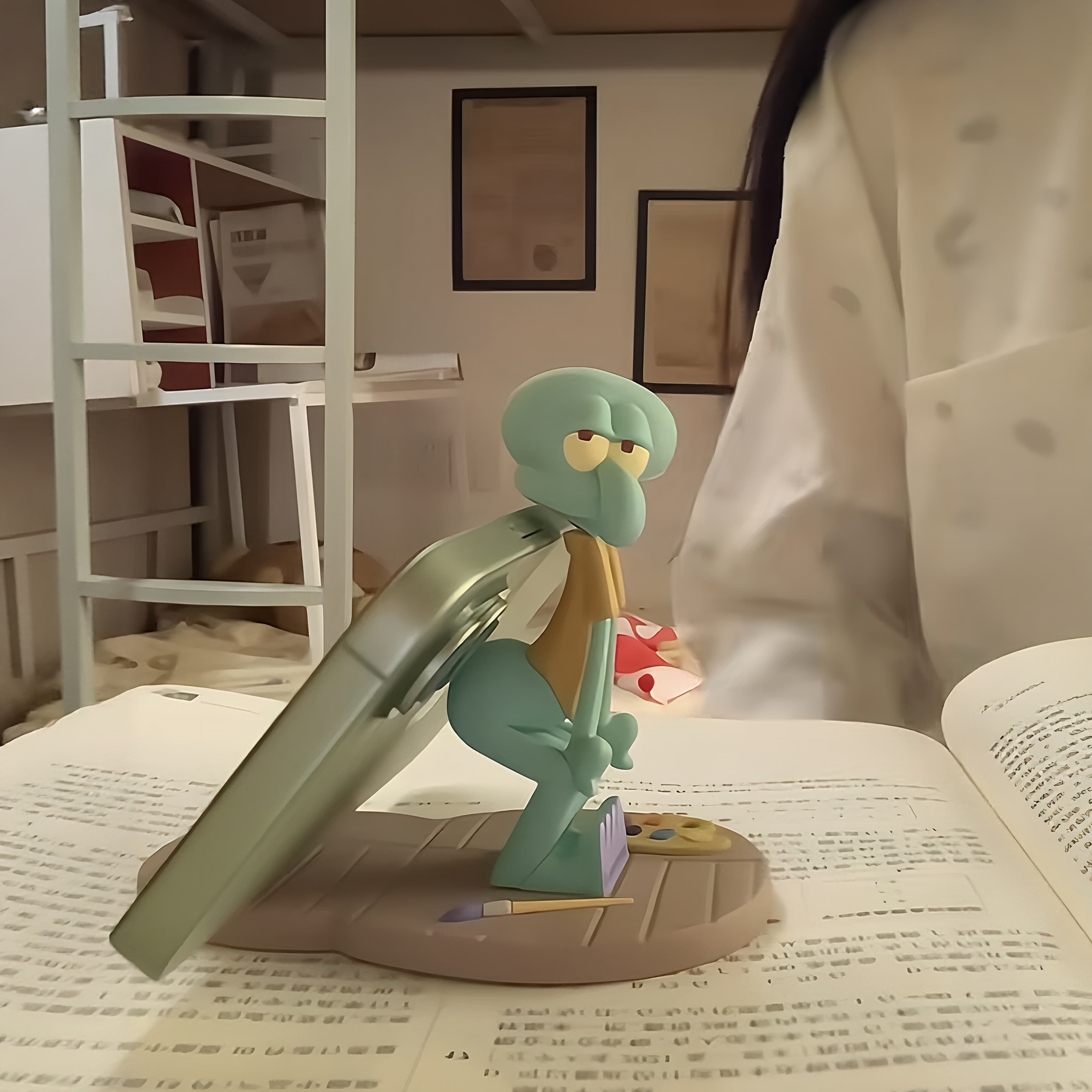[My New Employee I Hired] Squidward Phone Stand Funny Butt-Out Office Desktop Decoration Ornament