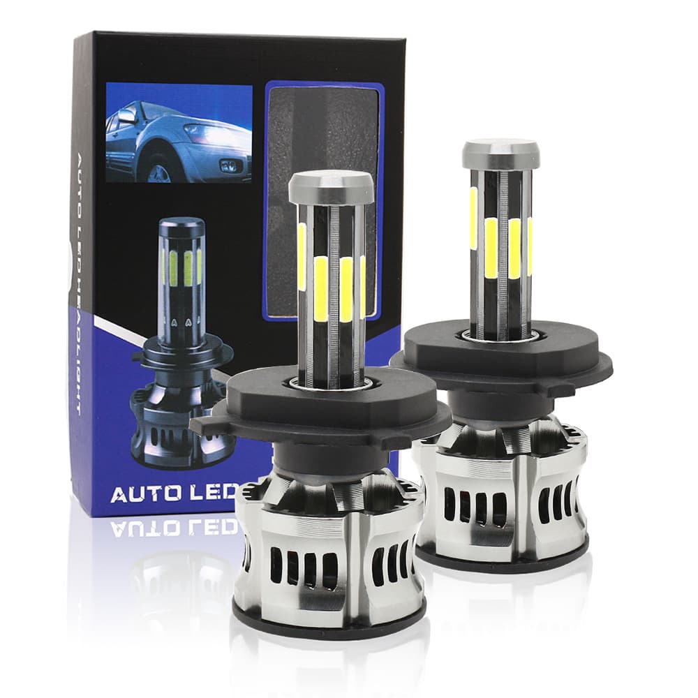 8-Sided Car LED Headlight Bulb 8-Sided Emitting LED Car Headlight H4 H7 H11 Modified Car Bulb