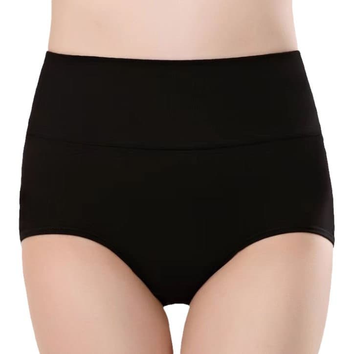 Women's High-Waist Cotton Seamless Shaping Triangle Panties, Solid Color, Wholesale from Manufacturer