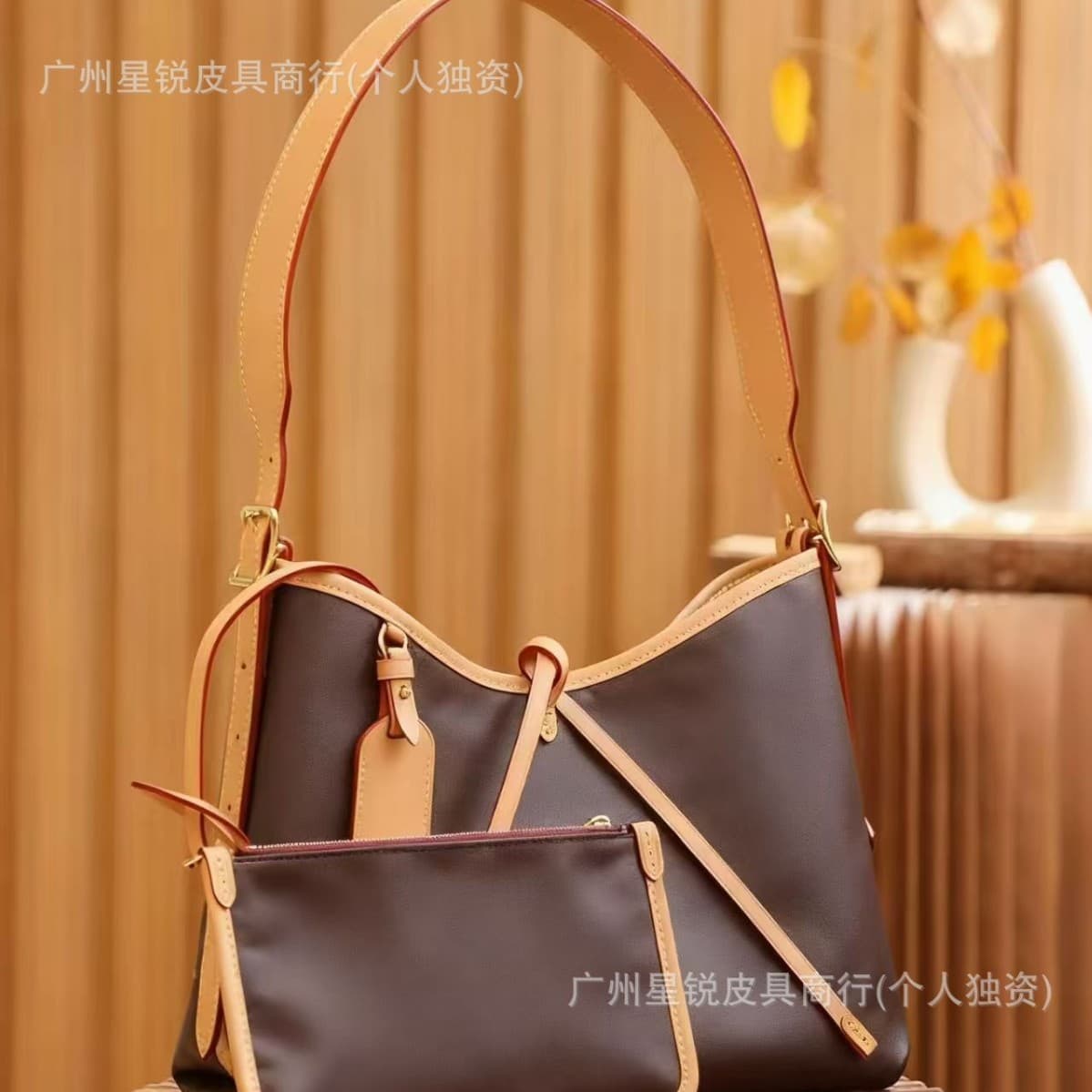 New chip version of donkeyjia old flower carryall bucket bag croissant bag single shoulder diagonal cross-body bag for women