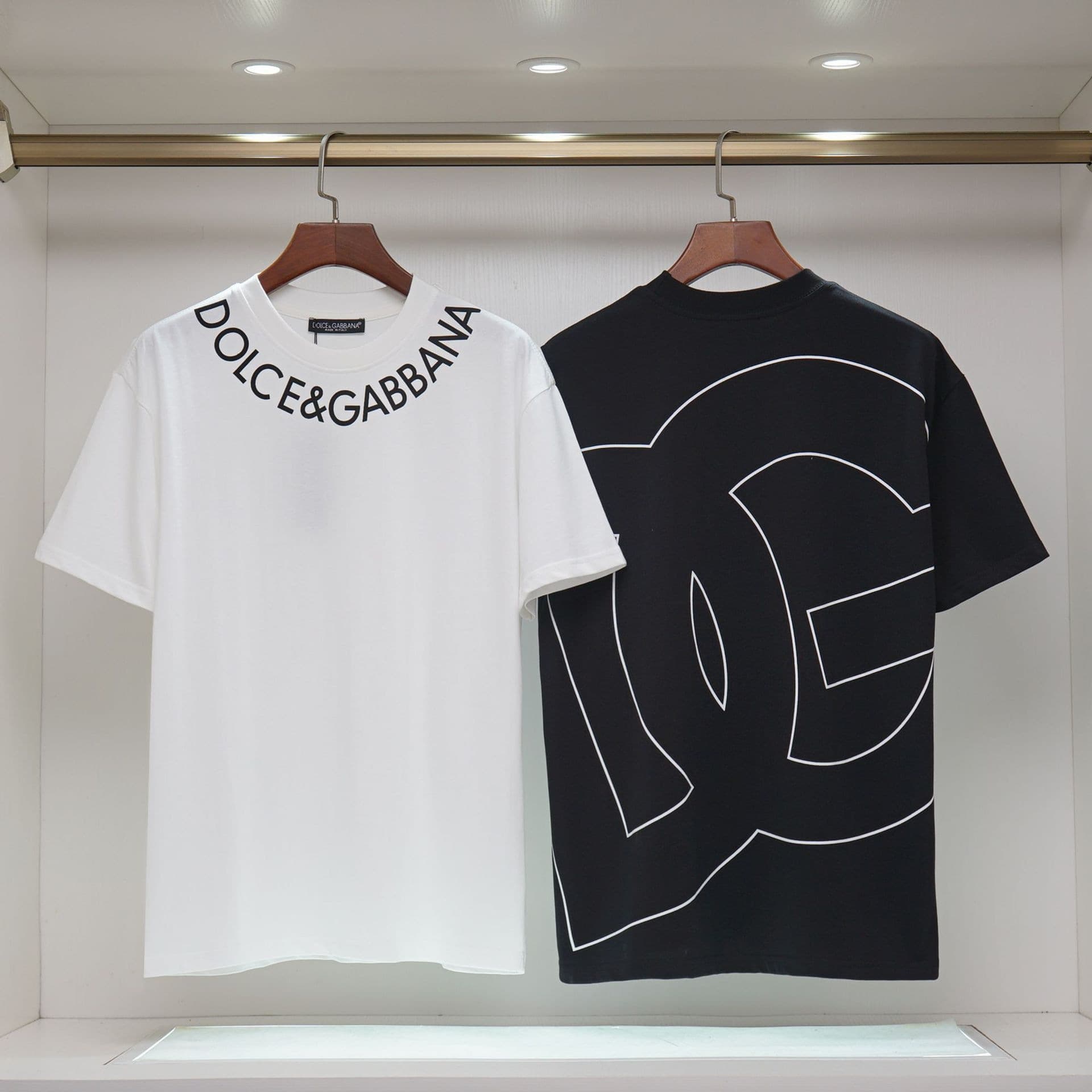 Fashion Brand 230g Double Yarn D Summer Short Sleeve T-Shirt Unisex Versatile Top Letter Classic Print