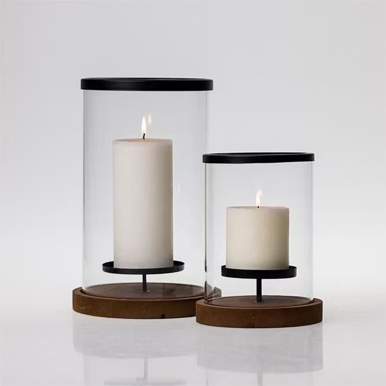 Modern Minimalist Vintage Glass Ambiance Candle Holder Decoration for Showroom Living Room Dining Table