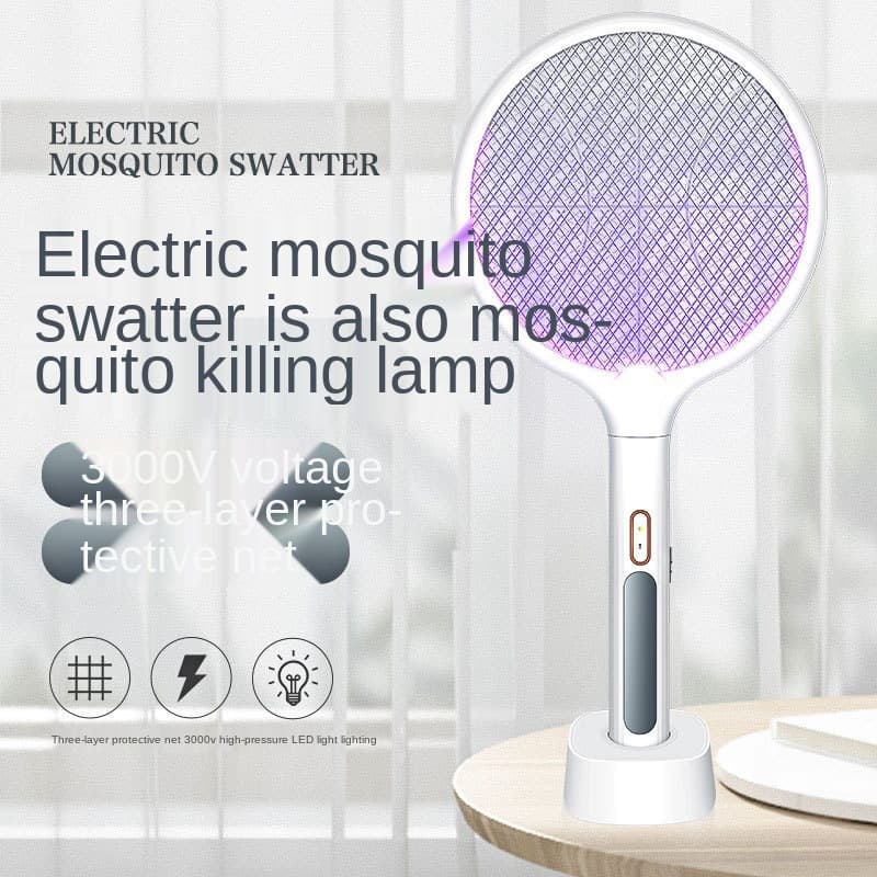 USB Soccer-Shaped 2-in-1 Electric Mosquito Swatter Indoor UV Mosquito Trap Fly Swatter Cross-Border Suction Type
