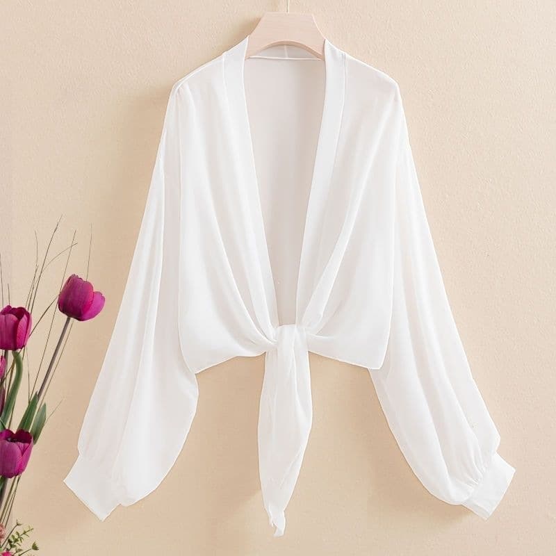 Fashionable Breathable Summer New Sun Protection Jacket for Women, Thin Ice Silk Sunscreen Outerwear Cape Style