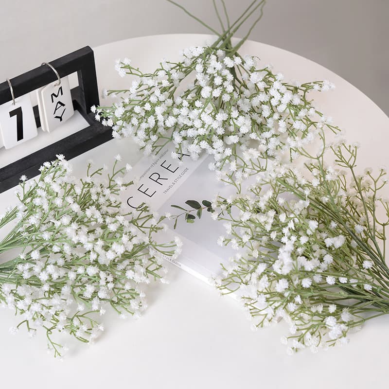 Artificial Baby's Breath Flowers, Fake Flowers for Wedding Decorations, Bouquets, Home and Hotel Decorations, Plastic Flowers, Photo Props, Wholesale